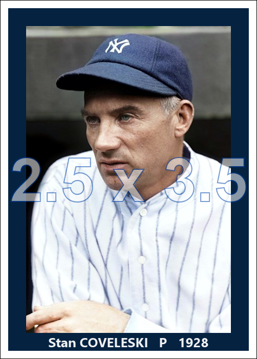 Stan Coveleski - 1928 New York Yankees - choose a size & style