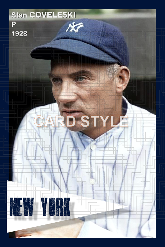 Stan Coveleski - 1928 New York Yankees - choose a size & style