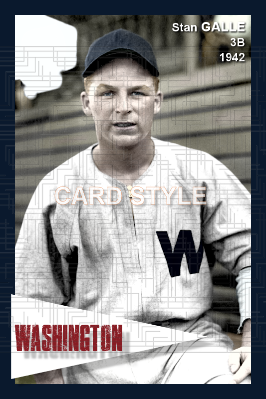 Stan Galle - 1942 Washington Senators - choose a size & style