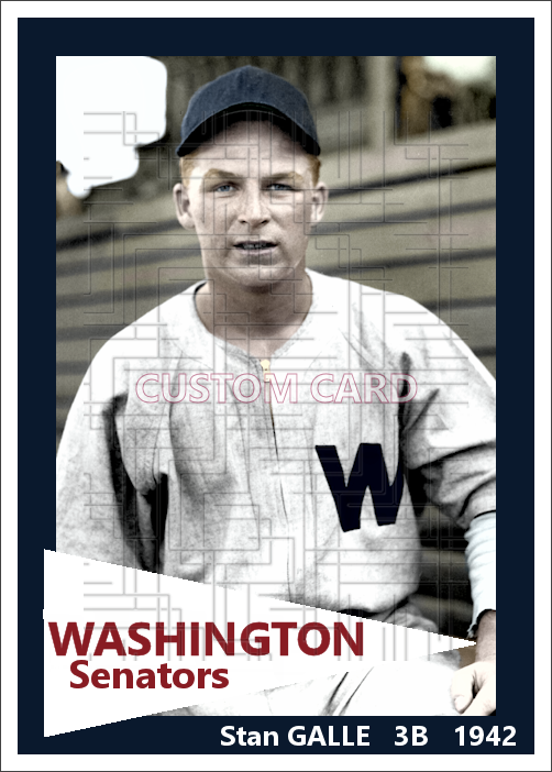 Stan Galle - 1942 Washington Senators - choose a size & style