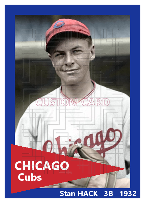 Stan Hack - 1932 Chicago Cubs - choose a size & style