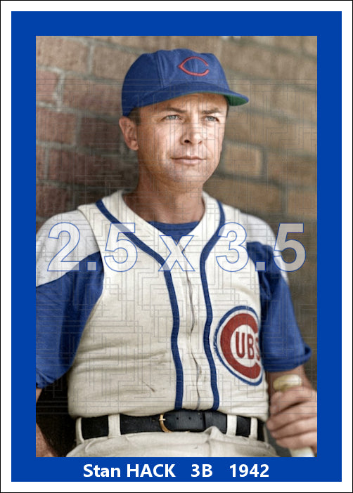 Stan Hack - 1942 Chicago Cubs - choose a size & style