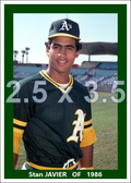 Stan Javier - 1986 Oakland Athletics - choose a size & style