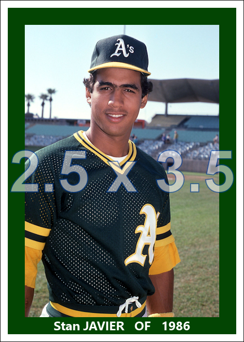 Stan Javier - 1986 Oakland Athletics - choose a size & style