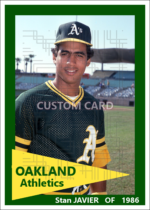 Stan Javier - 1986 Oakland Athletics - choose a size & style