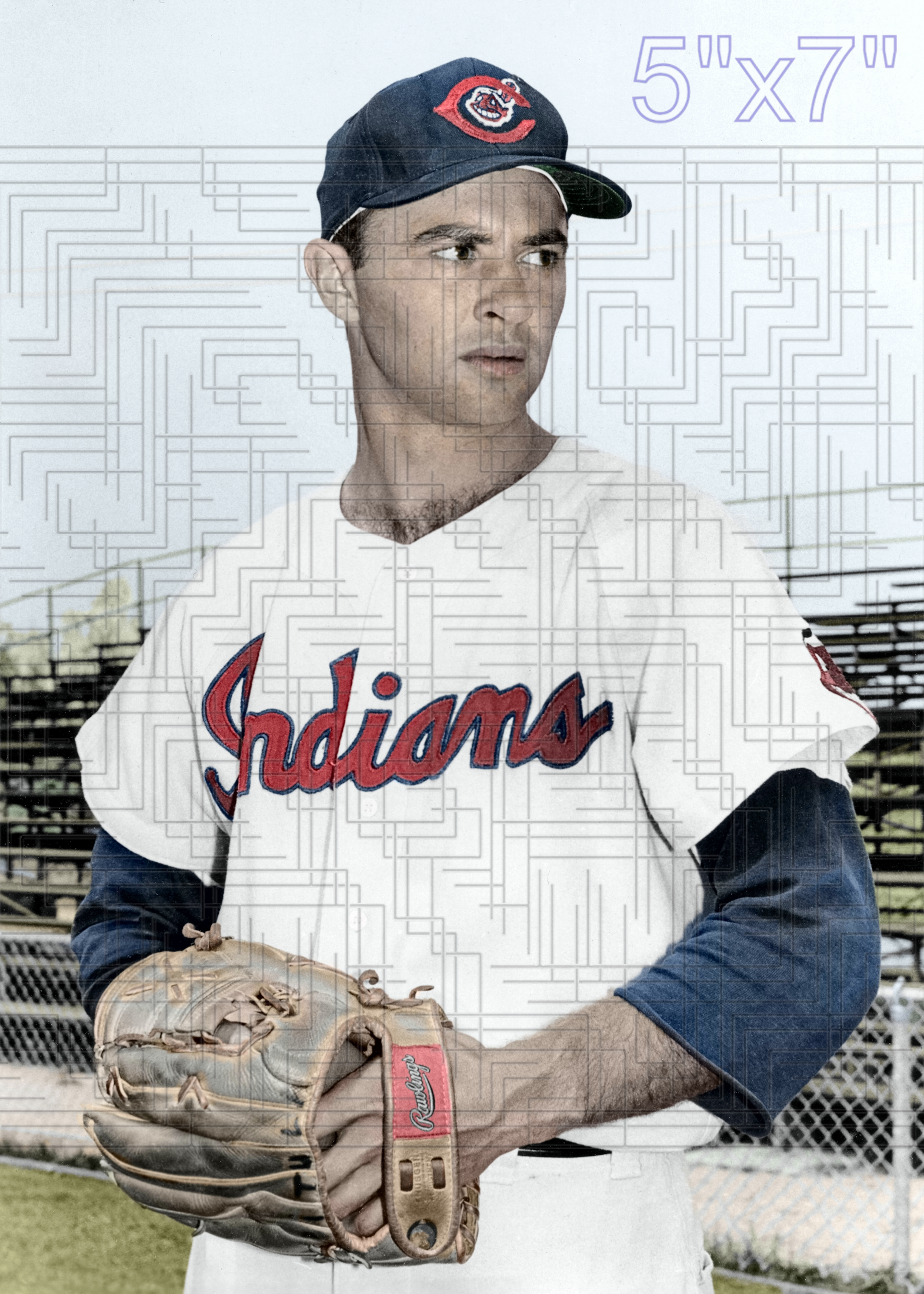 Stan Pitula - 1957 Cleveland Indians - choose a size & style
