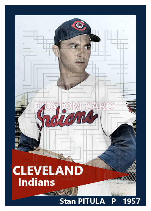 Stan Pitula - 1957 Cleveland Indians - choose a size & style