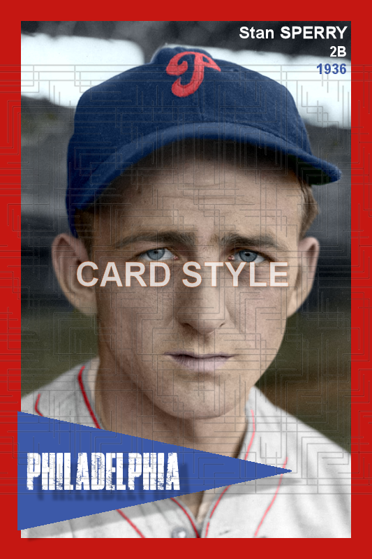 Stan Sperry - 1936 Philadelphia Phillies - choose a size & style