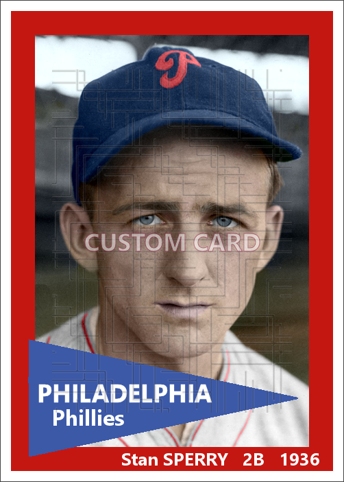 Stan Sperry - 1936 Philadelphia Phillies - choose a size & style