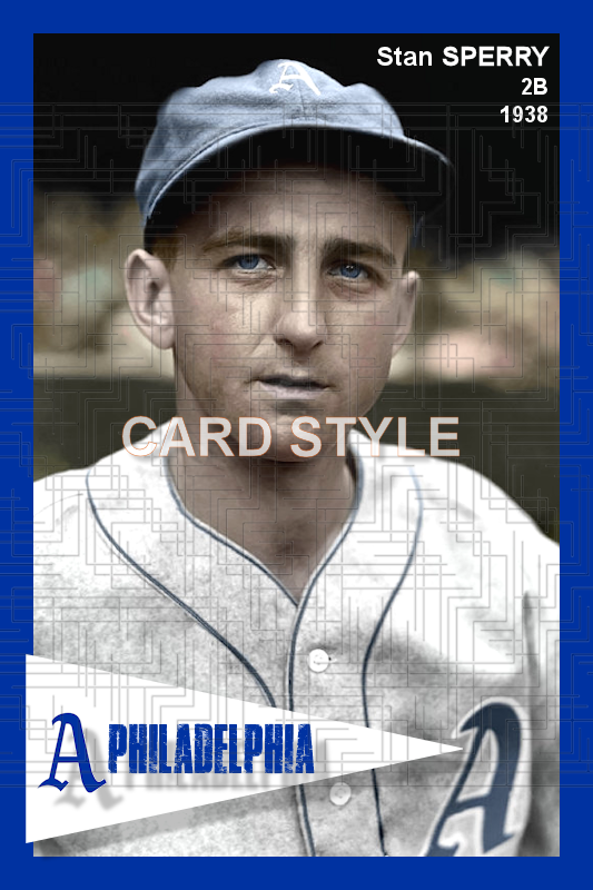 Stan Sperry - 1938 Philadelphia Athletics - choose a size & style