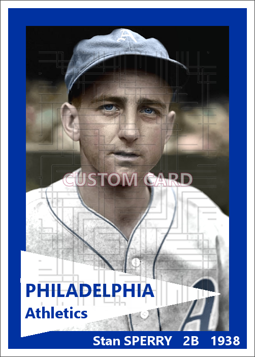 Stan Sperry - 1938 Philadelphia Athletics - choose a size & style
