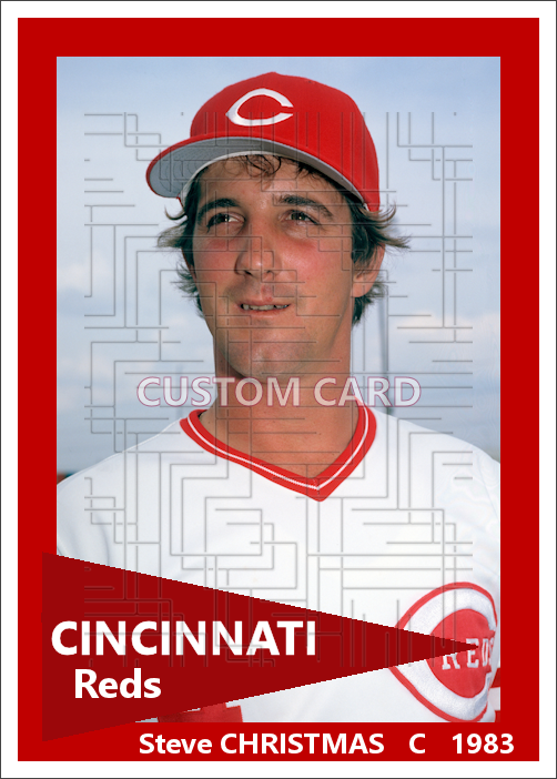 Steve Christmas - 1983 Cincinnati Reds - choose a size & style