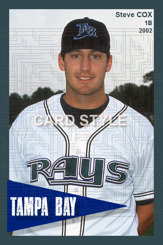 Steve Cox - 2002 Tampa Bay Devil Rays - choose a size & style