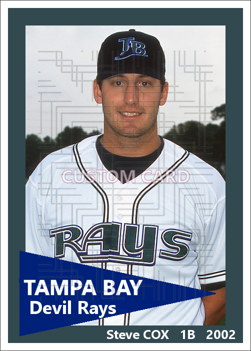 Steve Cox - 2002 Tampa Bay Devil Rays - choose a size & style