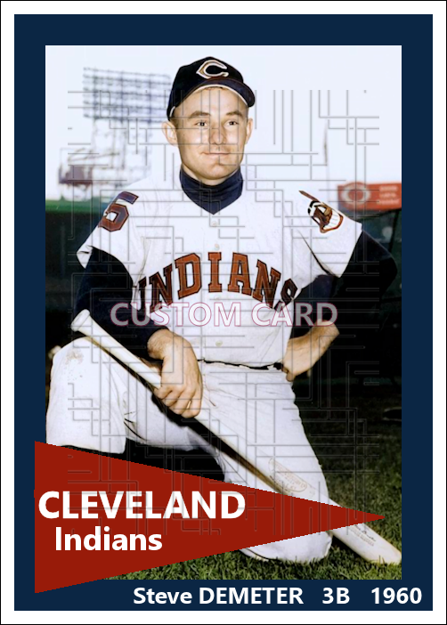 Steve Demeter - 1960 Cleveland Indians - choose a size & style