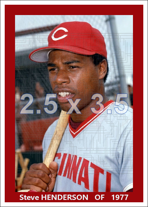 Steve Henderson - 1977 Cincinnati Reds - choose a size & style
