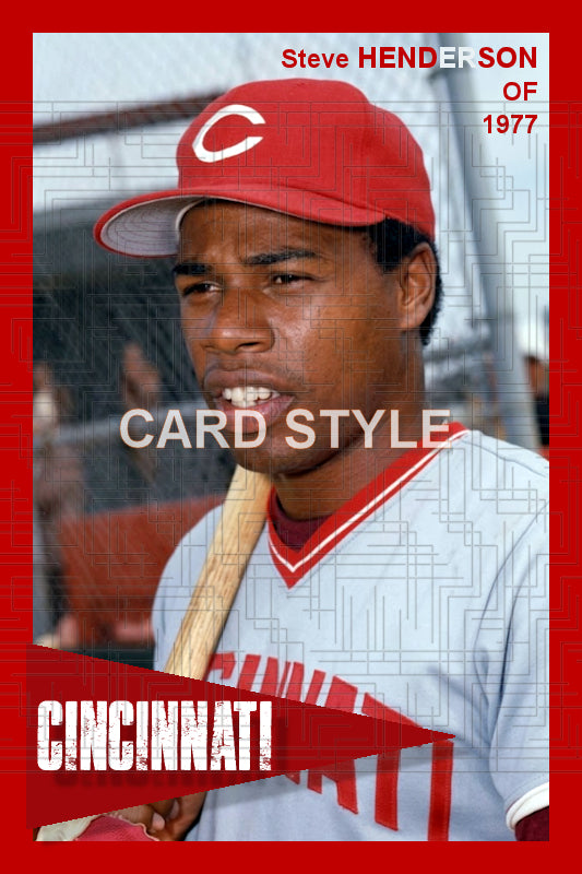 Steve Henderson - 1977 Cincinnati Reds - choose a size & style
