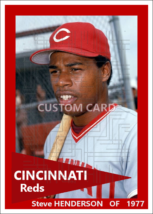 Steve Henderson - 1977 Cincinnati Reds - choose a size & style