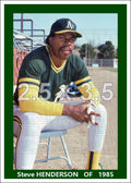 Steve Henderson - 1985 Oakland Athletics - choose a size & style