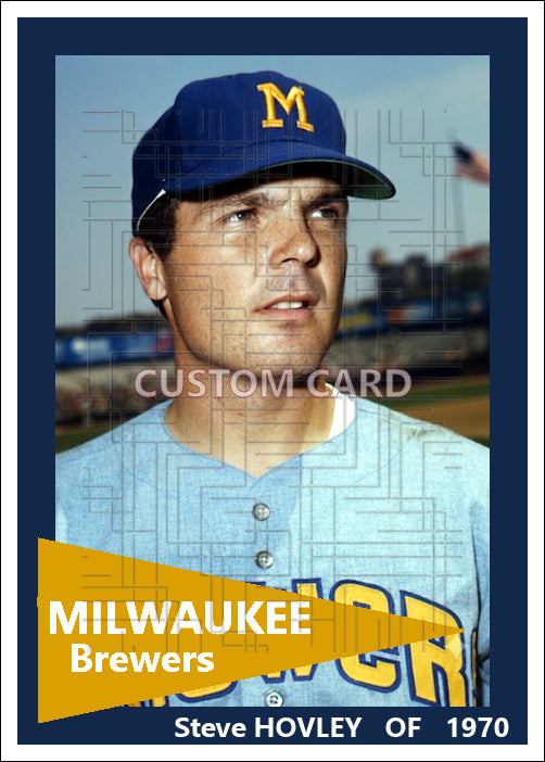 Steve Hovley - 1970 Milwaukee Brewers - choose a size & style