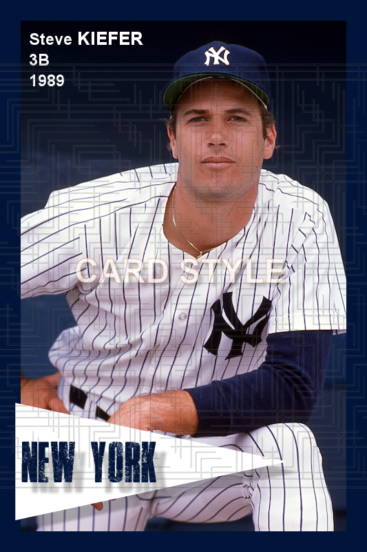 Steve Kiefer - 1989 New York Yankees - choose a size & style