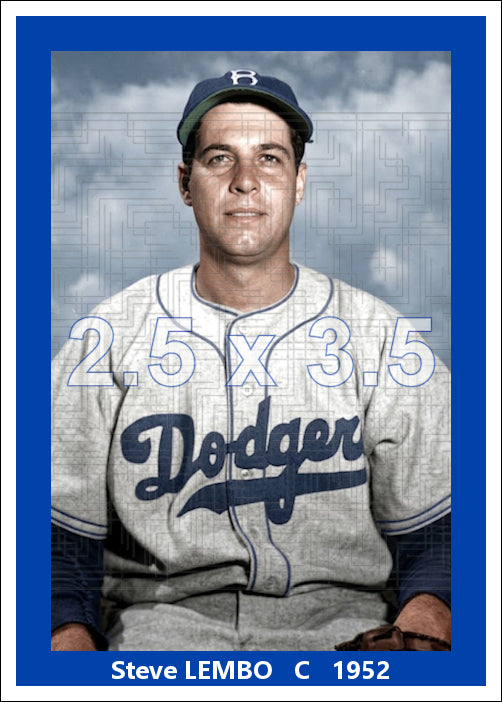 Steve Lembo - 1952 Brooklyn Dodgers - choose a size & style