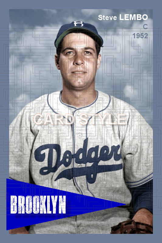 Steve Lembo - 1952 Brooklyn Dodgers - choose a size & style