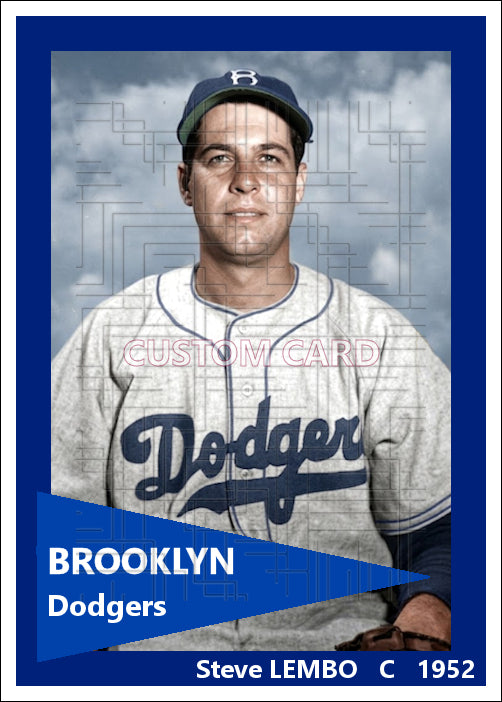 Steve Lembo - 1952 Brooklyn Dodgers - choose a size & style