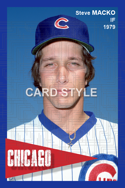 Steve Macko - 1979 Chicago Cubs - choose a size & style