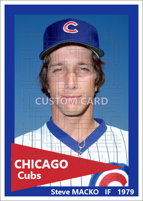 Steve Macko - 1979 Chicago Cubs - choose a size & style