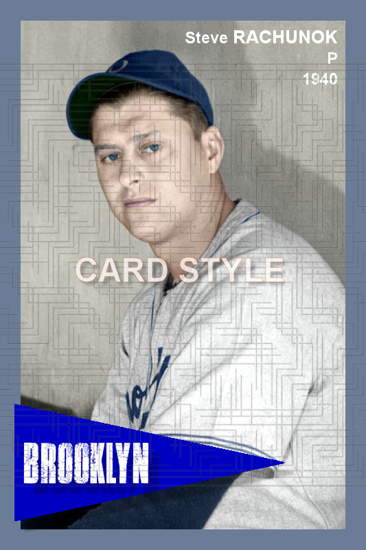 Steve Rachunok - 1940 Brooklyn Dodgers - choose a size & style