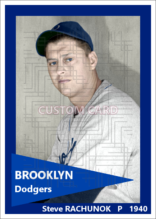 Steve Rachunok - 1940 Brooklyn Dodgers - choose a size & style