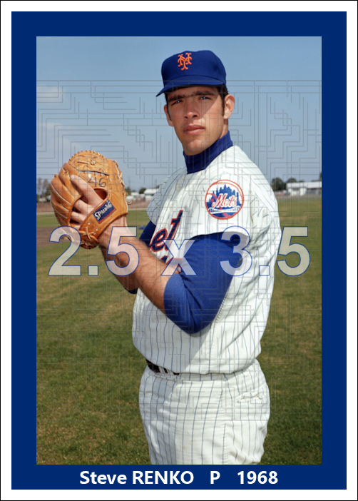 Steve Renko - 1968 New York Mets spring training - choose a size & style