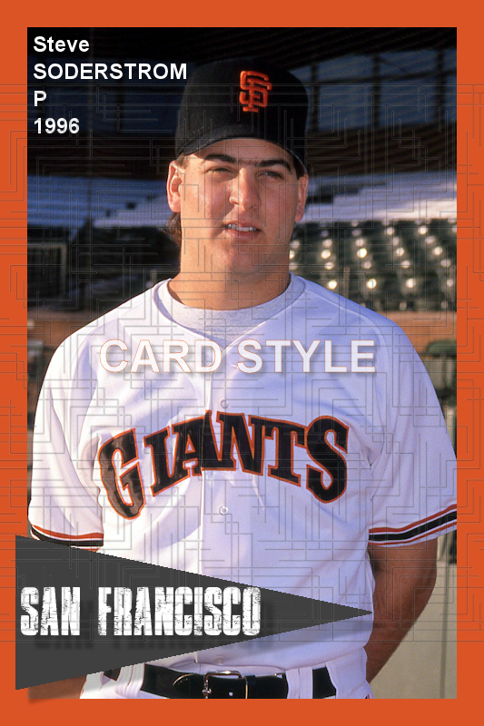 Steve Soderstrom - 1996 San Francisco Giants - choose a size & style
