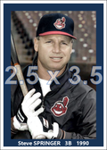 Steve Springer - 1990 Cleveland Indians - choose a size & style