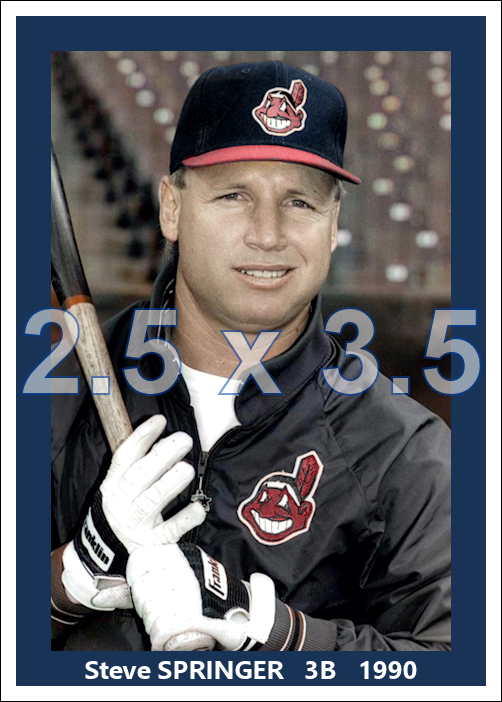 Steve Springer - 1990 Cleveland Indians - choose a size & style