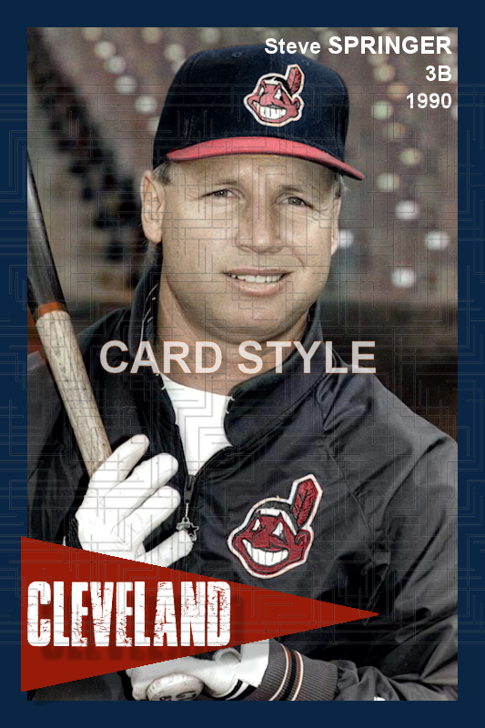Steve Springer - 1990 Cleveland Indians - choose a size & style