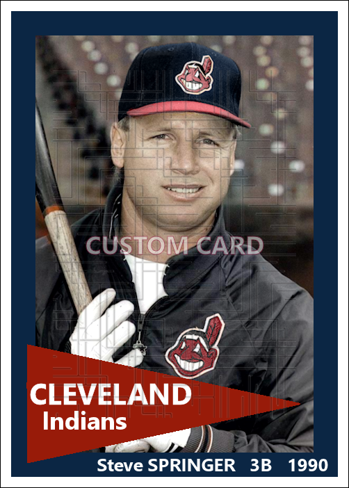 Steve Springer - 1990 Cleveland Indians - choose a size & style