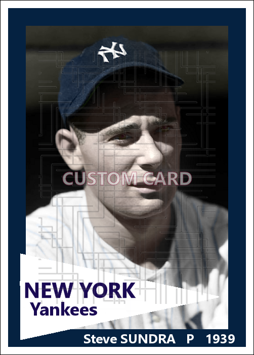 Steve Sundra - 1939 New York Yankees - choose a size & style