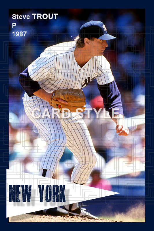 Steve Trout - 1987 New York Yankees - choose a size & style