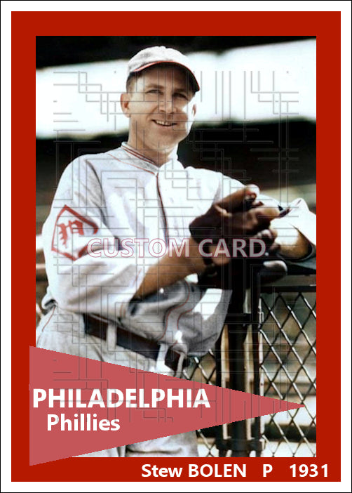 Stew Bolen - 1931 Philadelphia Phillies - choose a size & style