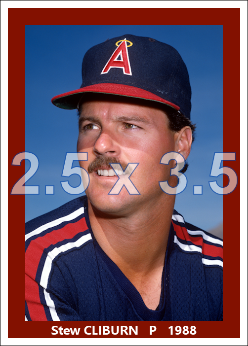 Stew Cliburn - 1989 California Angels - choose a size & style