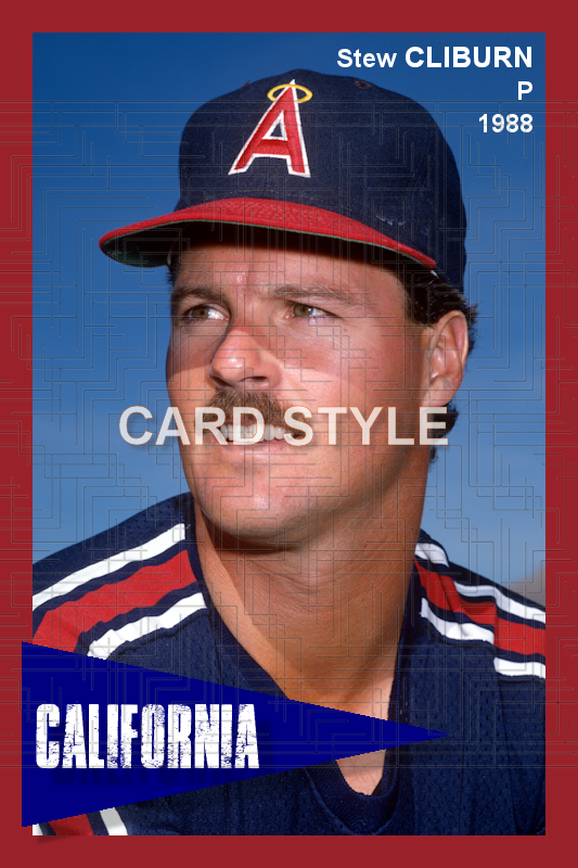 Stew Cliburn - 1989 California Angels - choose a size & style