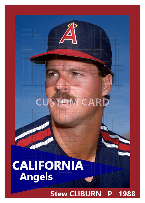 Stew Cliburn - 1989 California Angels - choose a size & style