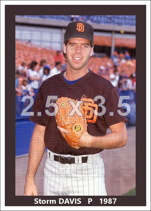 Storm Davis - 1987 San Diego Padres - choose a size & style