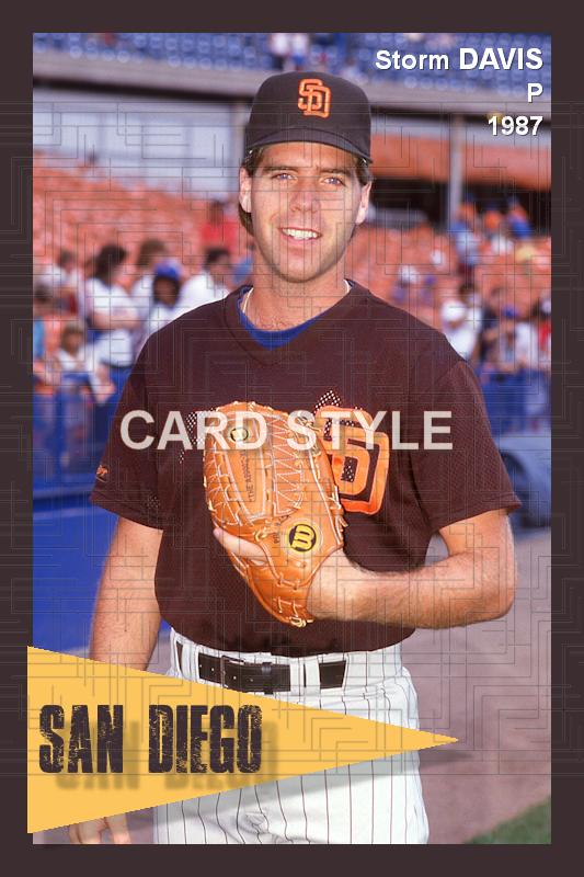 Storm Davis - 1987 San Diego Padres - choose a size & style