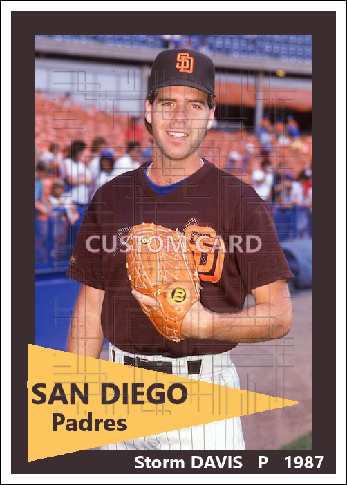 Storm Davis - 1987 San Diego Padres - choose a size & style