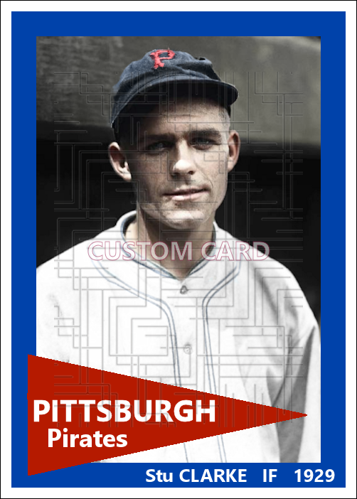 Stu Clarke - 1929 Pittsburgh Pirates - choose a size & style