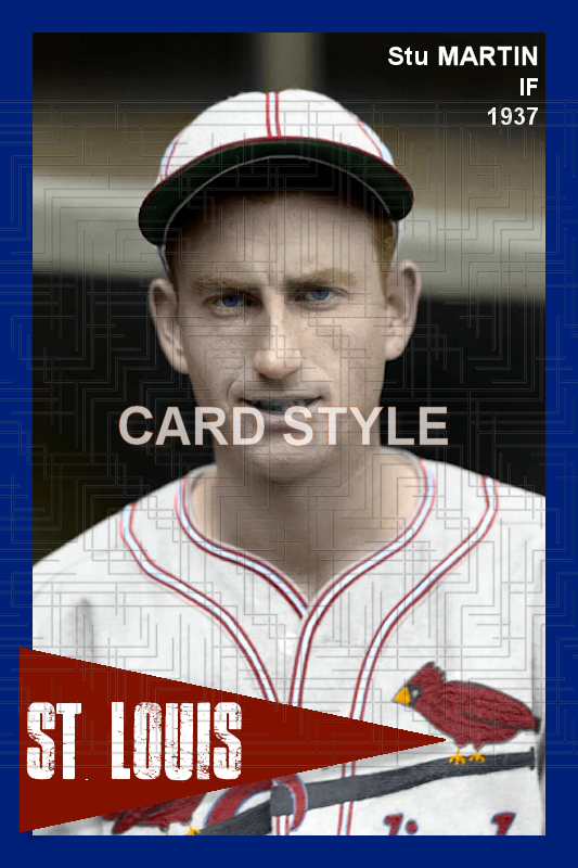 Stu Martin - 1937 St. Louis Cardinals - choose a size & style
