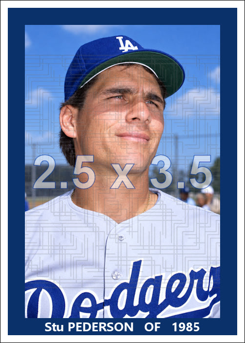 Stu Pederson - 1985 Los Angeles Dodgers - choose a size & style